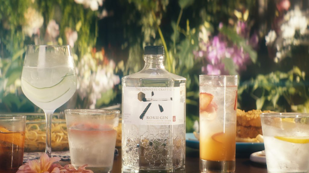 roku gin with assorted cocktails